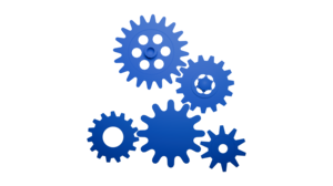 Gears symbolizing support and maintenance